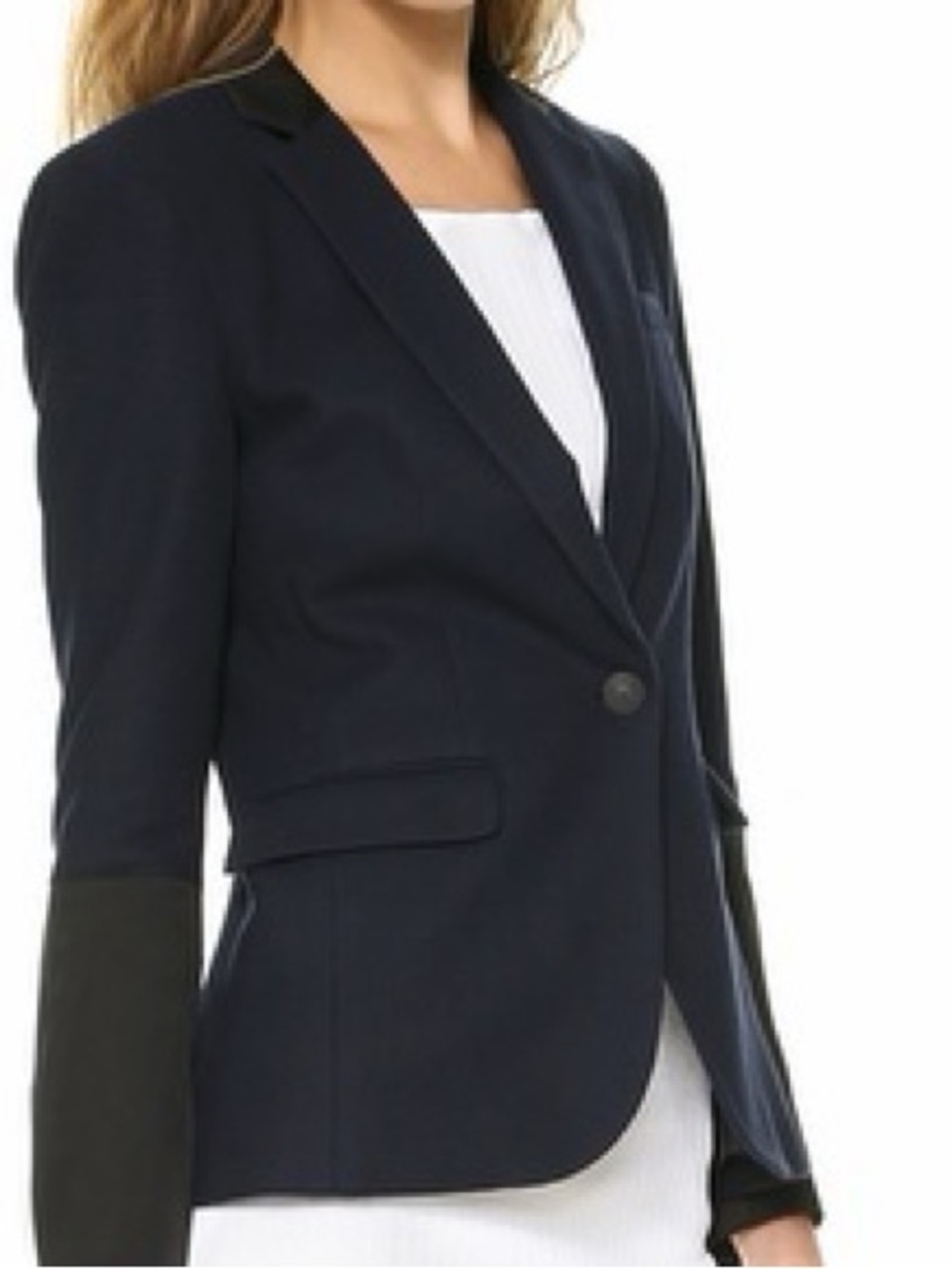 Rag & Bone Navy Blazer Color Block Navy / Black Size 12 NWT